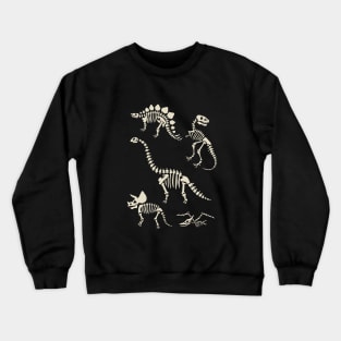 Dinosaur Fossils in Black Crewneck Sweatshirt